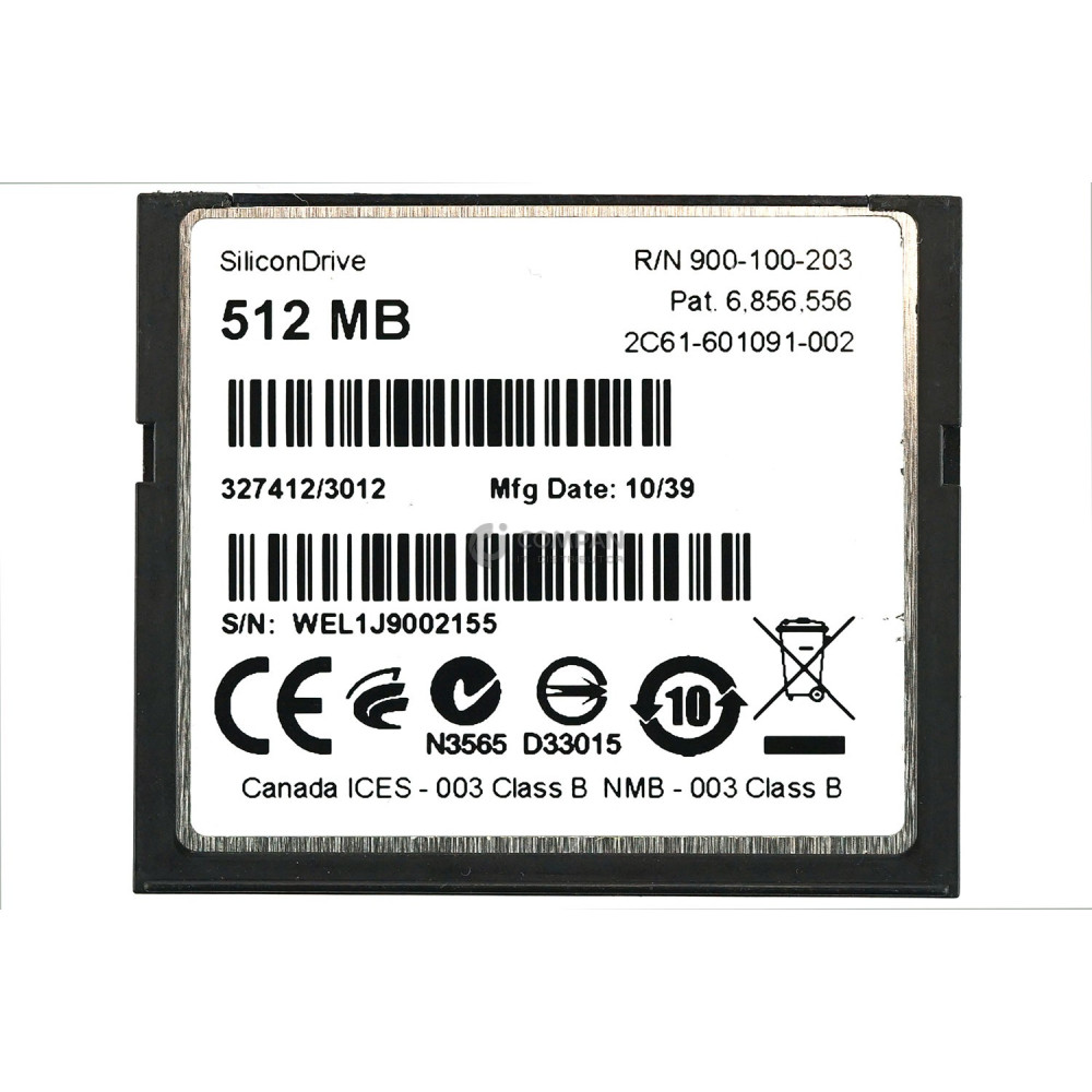 SSD-C51M-3012 COMPACT 512MB SILICONDRIVE FLASH CARD 900-100-203, 2C61-601091-002